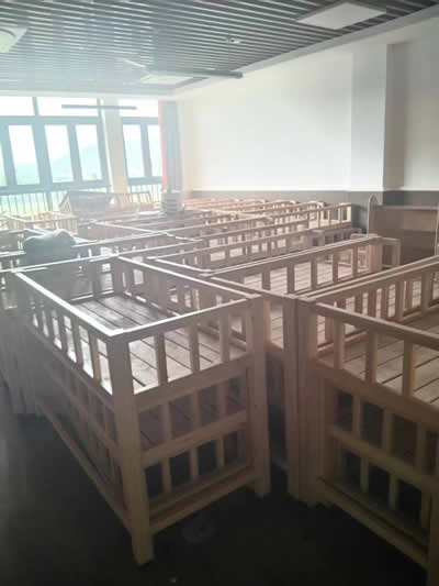 宁波市奉化区金海幼儿园幼儿床实拍。